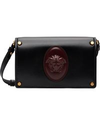 Versace - Mini Sac Lou Noir En Cuir Nappa - Lyst