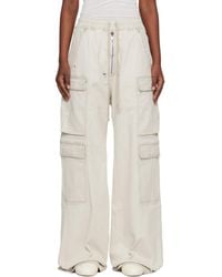 Rick Owens - Off- Temple Double Jumbo Belas Denim Cargo Pants - Lyst