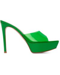 Gianvito Rossi - Green Betty Heeled Platform Sandals - Lyst