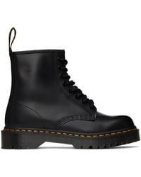Dr. Martens - Black 101 Ys Smooth Leather Boots - Lyst