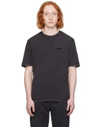 BOSS - Black Flocked T-shirt - Lyst