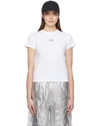 MM6 by Maison Martin Margiela - Cropped T-shirt - Lyst