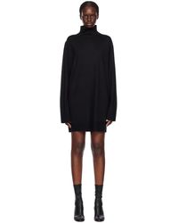 Helmut Lang - ブラック タートルネック ミニワンピース - Lyst