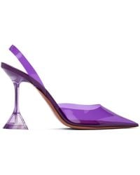 AMINA MUADDI - Holli Glass Sling 95 Heels - Lyst