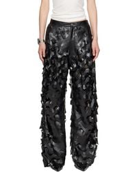 Lu'u Dan - Laser Cut Faux-Leather Trousers - Lyst