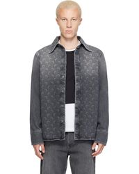Marine Serre - Moon Laser Wash Ls Denim Shirt - Lyst