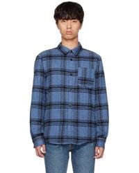 A.P.C. - . Blue Trek Shirt - Lyst