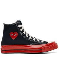 COMME DES GARÇONS PLAY - Baskets Chuck 70 Noir Et Rouge Édition Converse - Lyst