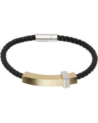 Ferragamo - Black Braided Band Bracelet - Lyst