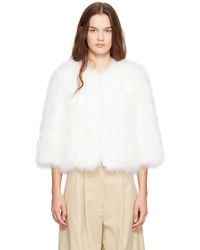 Yves Salomon - Cropped Feather Jacket - Lyst