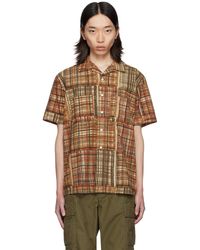 Beams Plus - ブラウン ブロックプリント シャツ - Lyst