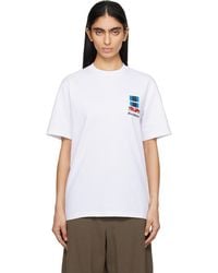 JW Anderson - T-Shirt Blanc À Image De Fenêtre Brodée - Lyst