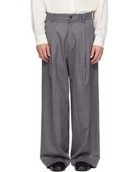 Ssstein - Wool Flannel Extra Wide Trousers - Lyst