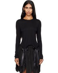 Simone Rocha - Bow Tail Easy Long Sleeve T-Shirt - Lyst