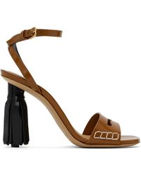JW Anderson - タン Tassel ヒールサンダル - Lyst