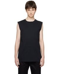 Acne Studios - Black Sleeveless T-shirt - Lyst