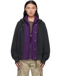 Sacai - Sponge Sweat & Grosgrain Hoodie - Lyst