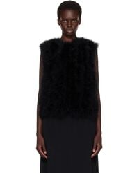 Yves Salomon - Cropped Feather Gilet Vest - Lyst
