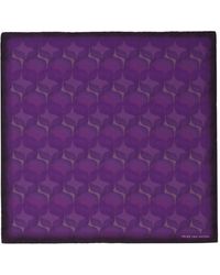 Dries Van Noten - Purple Printed Pocket Square - Lyst