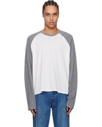 The Row - T-Shirt Jameson Blanc Et Gris - Lyst