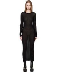 Rick Owens - Temple Rib Ls Midi Dress - Lyst