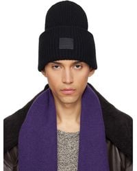 Acne Studios - Large Face Logo Beanie - Lyst