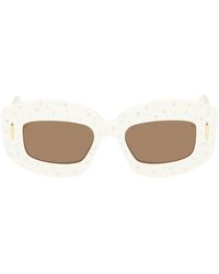 Loewe - Off-white Smooth Pavé Screen Sunglasses - Lyst