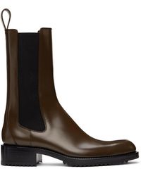 Dries Van Noten Polished Leather Chelsea Boots - Brown