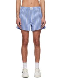 Axel Arigato - ブルー＆ホワイト ストライプ コットン ショートパンツ - Lyst