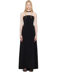 Jacquemus - Robe Longue Noire À Bustier - Lyst