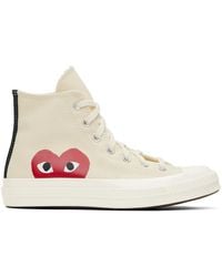 COMME DES GARÇONS PLAY - Comme Des Garçons Play Off-white Converse Edition Play Chuck 70 High Top Sneakers - Lyst