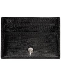 Alexander McQueen Porte-cartes noir Skull exclusif a SSENSE
