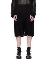 Yohji Yamamoto - Cotton & Linen Jersey Shorts - Lyst