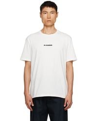 Jil Sander - Off-white Printed T-shirt - Lyst