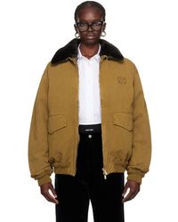 Miu Miu - Tan Oversized Down Jacket - Lyst