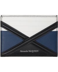 Alexander McQueen ブルー&ホワイト The Harness カードケース