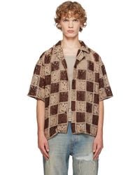 Amiri - Ma Quad Checker Oversized Camp Shirt - Lyst