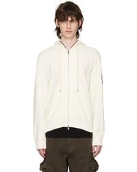 Moncler - Off-white Embroidered Hoodie - Lyst