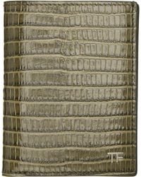 Tom Ford - Khaki Small Grain T Line Bifold Card Holder - Lyst