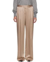 Tom Ford - Peach-Feel Silk Satin Double Pleat Trousers - Lyst