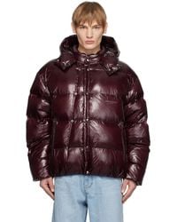 WOOYOUNGMI - Burgundy Hood Goose Down Jacket - Lyst
