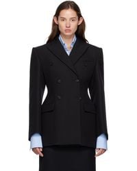Wardrobe NYC - ブラック Contour ダブルブレスト テーラードジャケット - Lyst