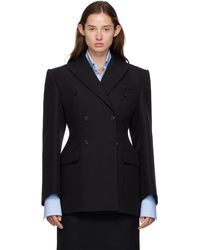 Wardrobe NYC - Veston Noir À Double Boutonnage - Lyst