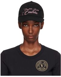Versace Jeans Couture - Cotton Logo Glitter Baseball Cap - Lyst