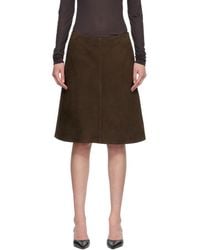 TOTEME - A-line Suede Midi Skirt - Lyst