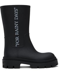Off-White c/o Virgil Abloh - ブラック Reboot Rainy Days ブーツ - Lyst
