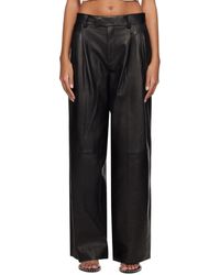 Alexander Wang - Black Tailored Leather Trousers - Lyst