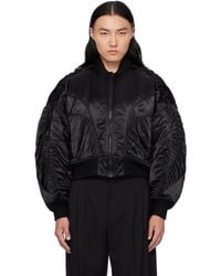 【関税込み】Mugler ブラック クロップド ボンバージャケット メンズ Mugler クロップド ボンバージャケット ブラック | Lyst