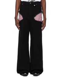 Egonlab - Jean Noir À Découpes - Lyst