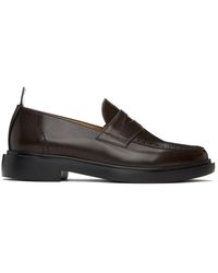 Thom Browne - Brown Classic Penny Loafers - Lyst
